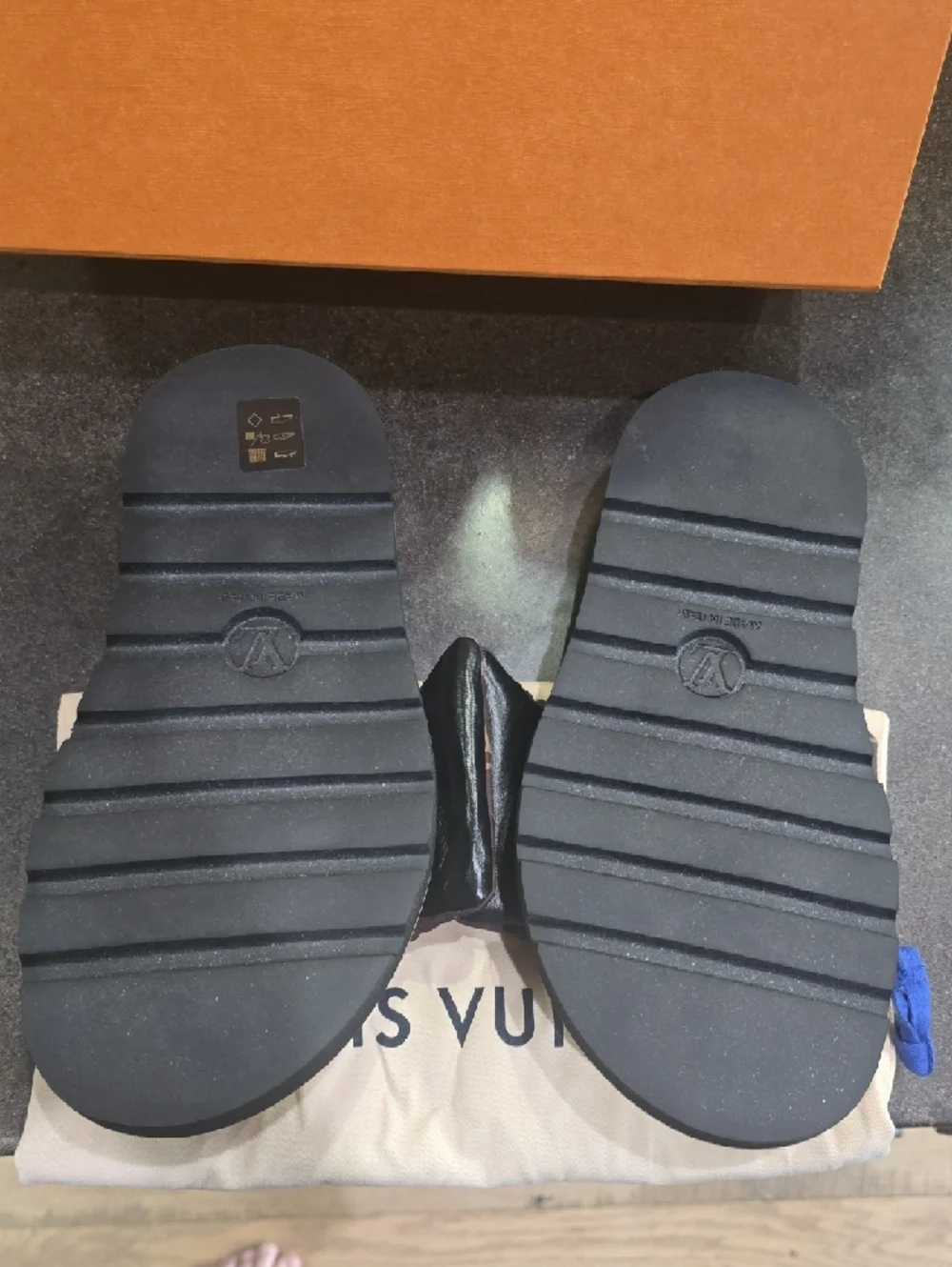 Louis Vuitton Monogram Padded Slide Sandals in Brown and Black - Picture 3 of 4